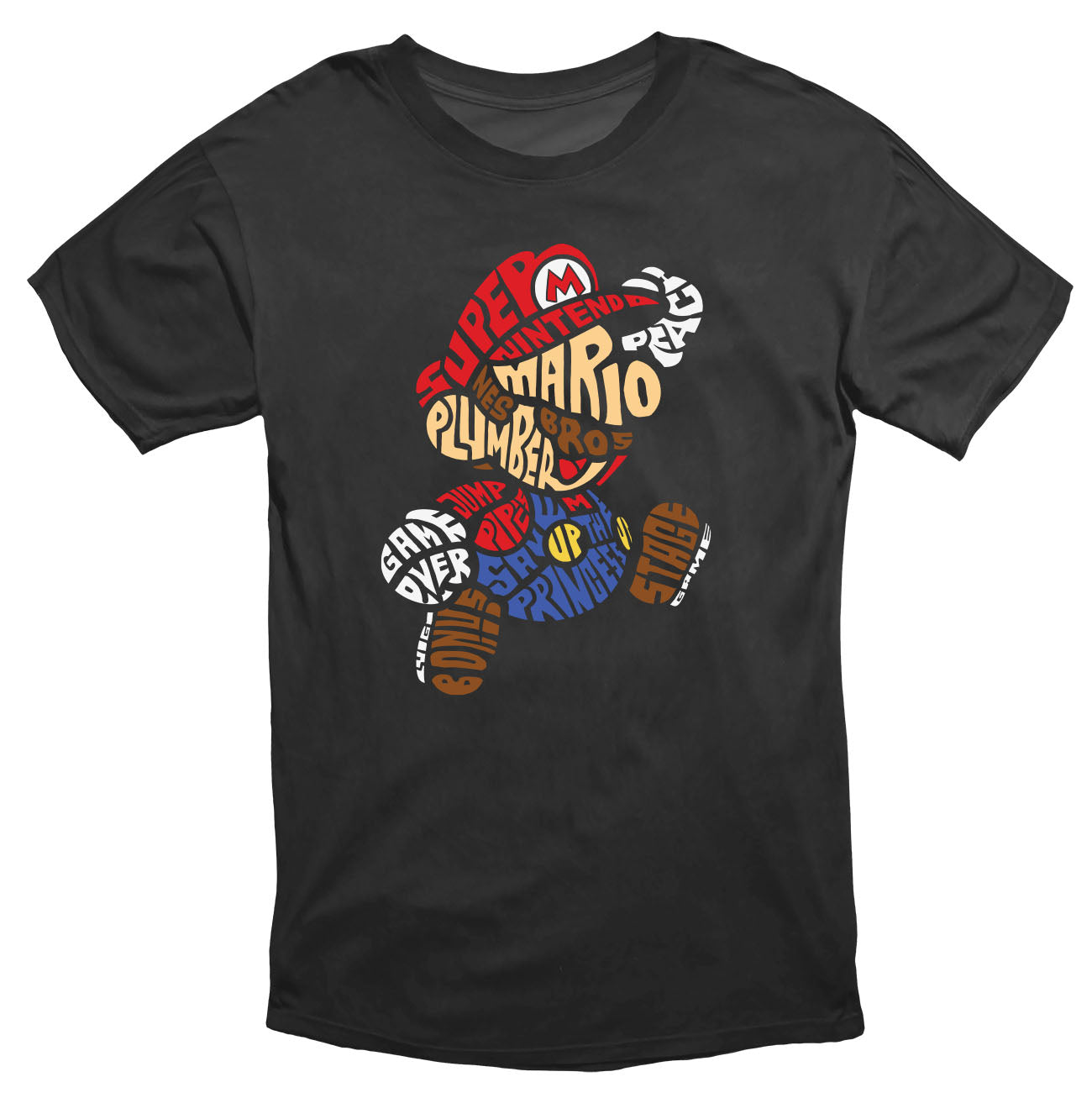 T-Shirt noir Mario Bros